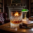 Kép 2/5 - Whiskys pohár félig töltva kandalló előtt