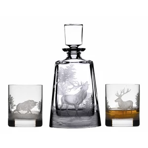 Whiskys üveg 2 pohárral - készlet