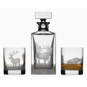 Whiskys üveg 2 pohárral - készlet