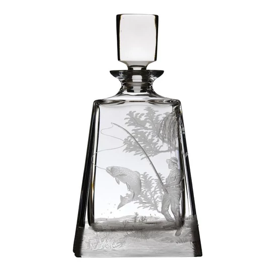 Horgászos whisky palack