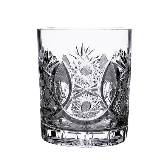 kristály whisky pohár, kézi csiszolás