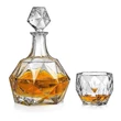 Kristály whisky készlet, üveg pohárral