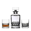 Whiskys készlet két pohárral, csiszolt kristály whisky készlet