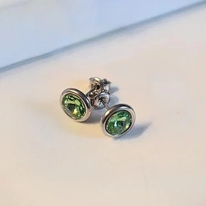 Kristály fülbevaló, Simple, peridot