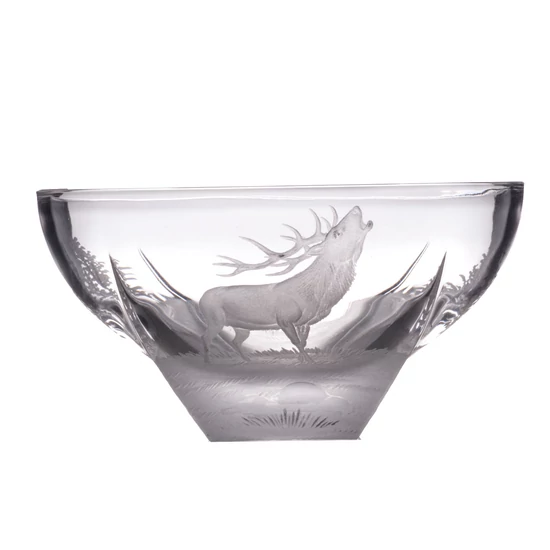 Vadász ajándék, tálka szarvas