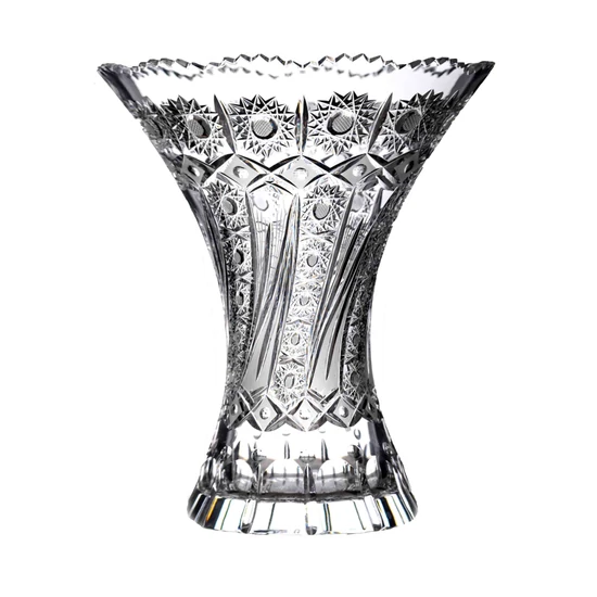 Nagy méretű csiszolt ólomkristály váza.