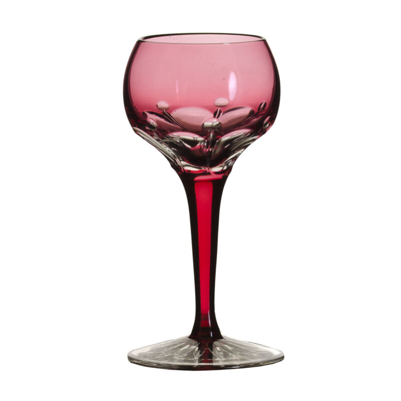 likőrös pohár, rózsaszín