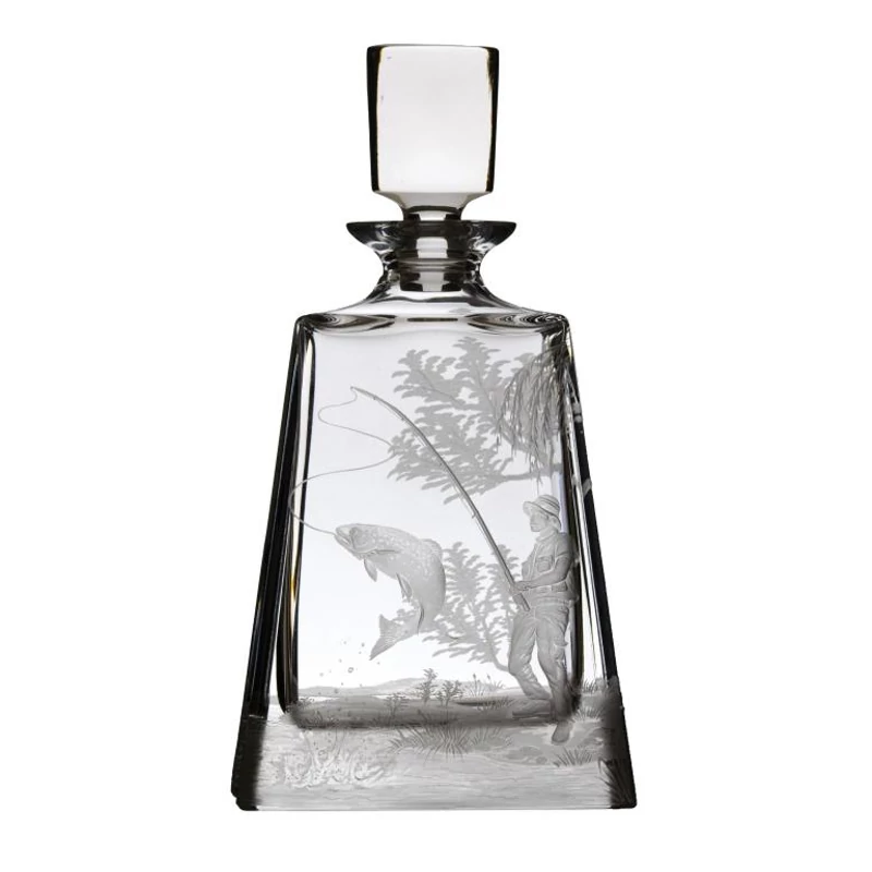 Horgászos whisky palack
