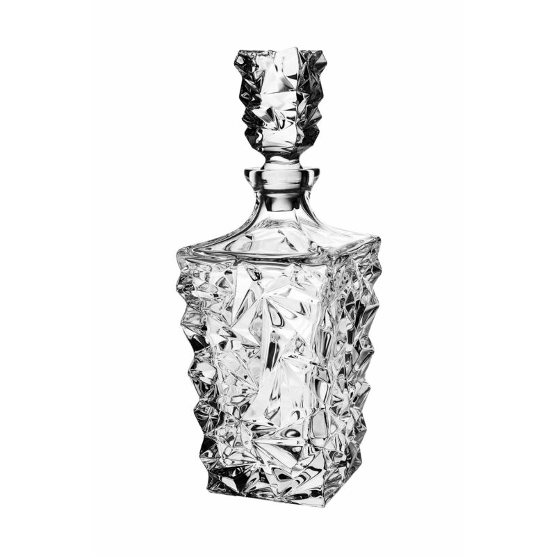 Modern dizájn, gyönyörű kristály whiskys üveg.